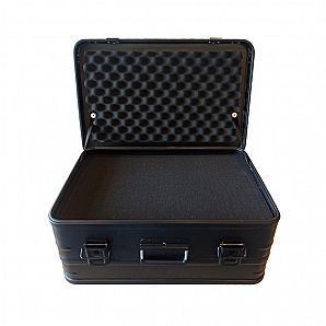 Caja de almacenamiento de aluminio negro