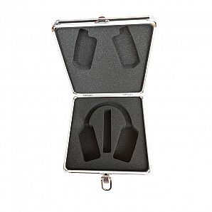 Aluminum Headset Case with Leather Surface