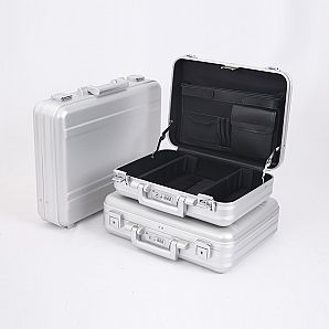 Molded aluminum attache case