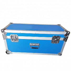 Custom Blue Flight Case with Wheels